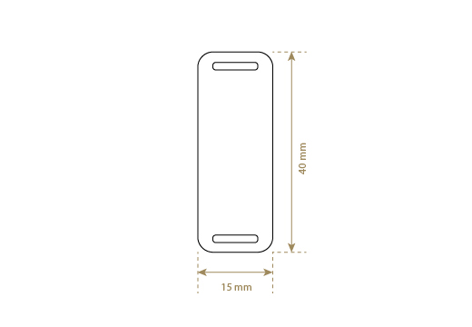 Etiqueta de couro sintético Model EP-M165