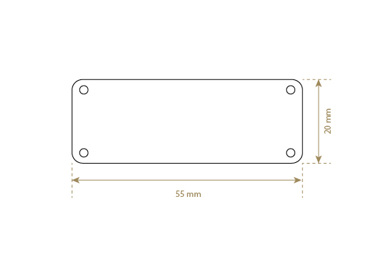 Etiquetas de couro legítimo Model EP-M43