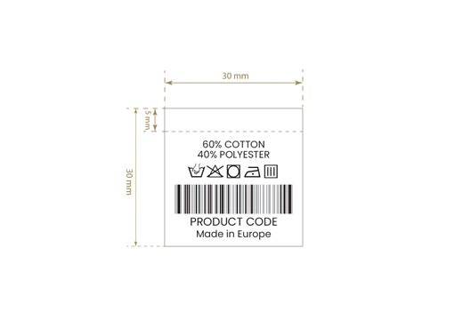 Etiqueta de lavagem e código de barras Model TC-M188