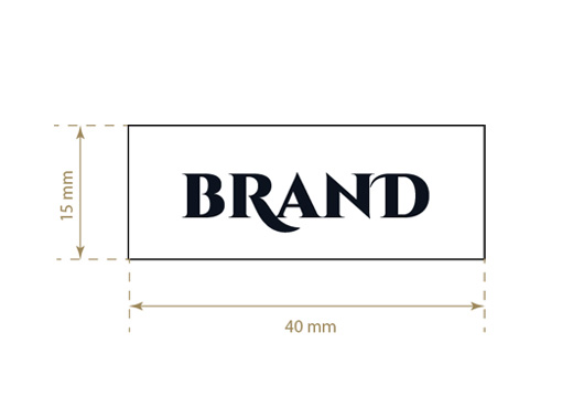 Etiqueta têxtil impressa Short Style Model TL-M5