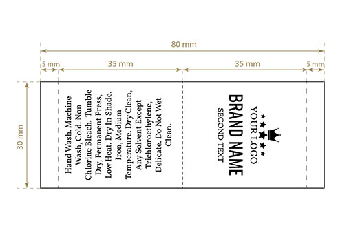 Etiqueta bordada para roupas Majestic Style Model WL-M40