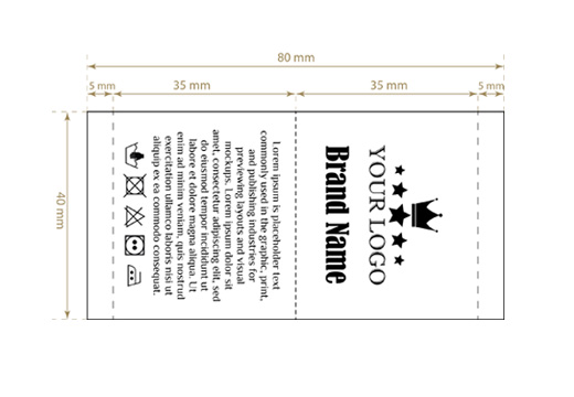 Etiqueta de tecido Scarce Style Model WL-M44