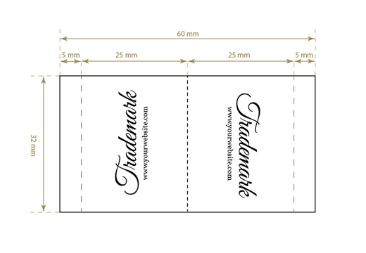 Etiqueta bordada para roupas Intense Style Model WL-M53