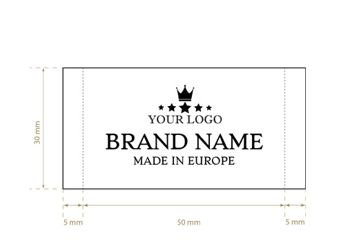 Etiqueta tecida Royal Style Model WL-M74